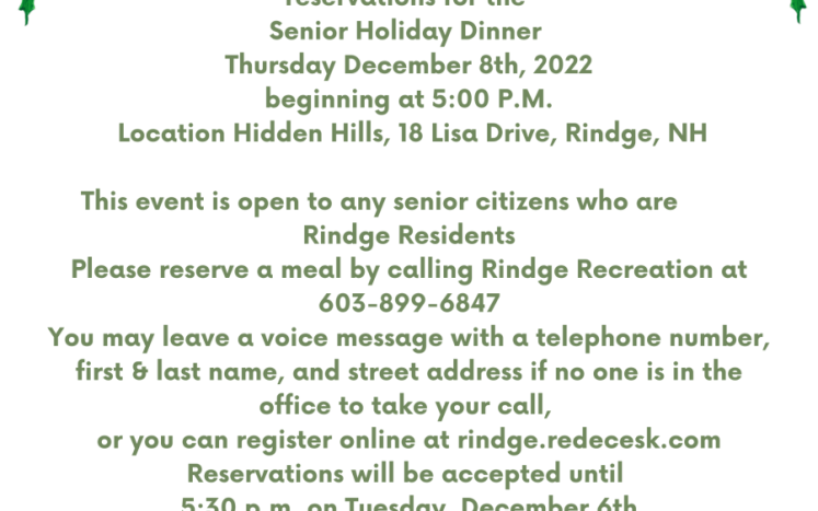 Upcoming events and programs at Rindge Recreation